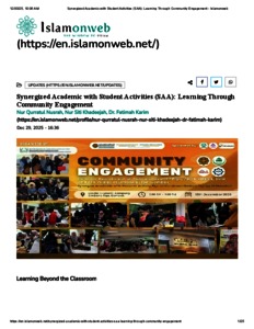 Synergized Academic with Student Activities (SAA): learning through ...