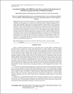 Assessing the Viability of the 2005 Protocol to the Convention for the ...
